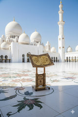 Large Damascene Mosaic Quran Holder from Sundus