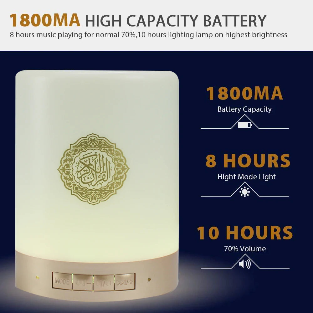 سماع القرآن المضيئة ضوء اللمس شاشة لمس